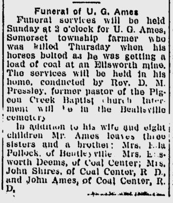U. Grant Ames obit